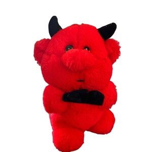 Vintage Acme Red Devil Stuff Animal Plush Toy cool unique 
Valentines gift